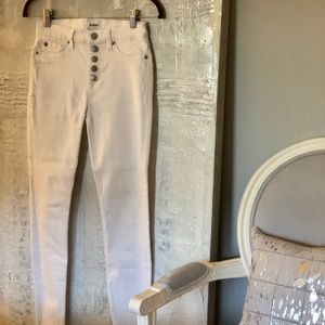 White Hudson High Rise Skinny Jeans